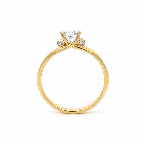 0.30TDW Lab Grown Diamond Engagement Ring in 10K Yellow Gold 