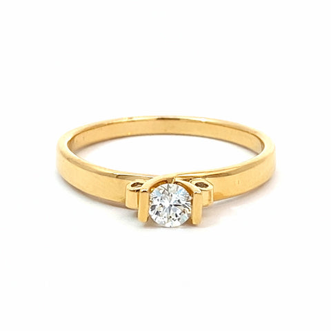 0.30TDW Lab Grown Diamond Engagement Ring in 10K Yellow Gold