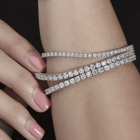 2.00TDW Lab Grown Diamond Tennis Bracelet in 14K White Gold 