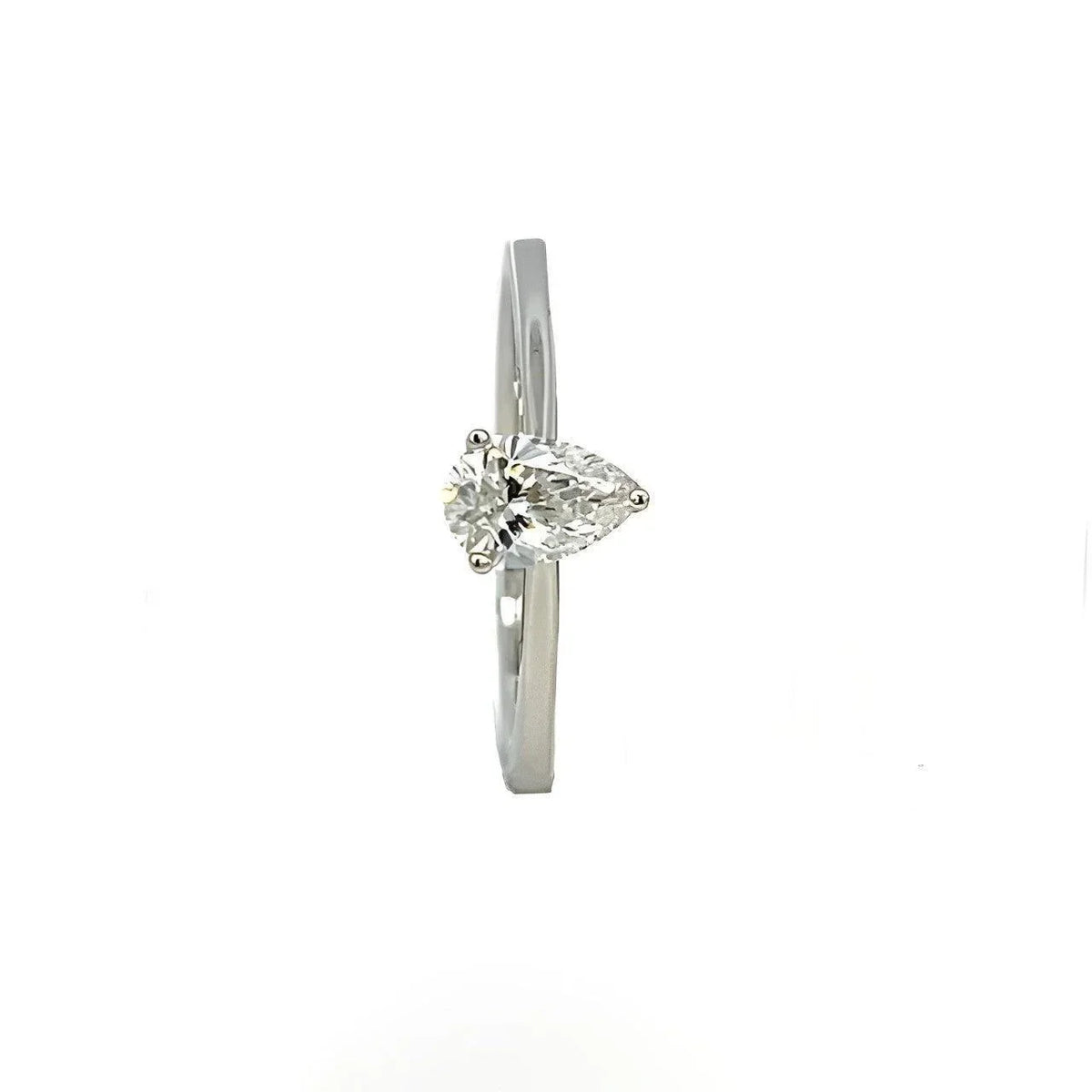 14K White Gold 0.50CT Pear Lab Grown Diamond Ring