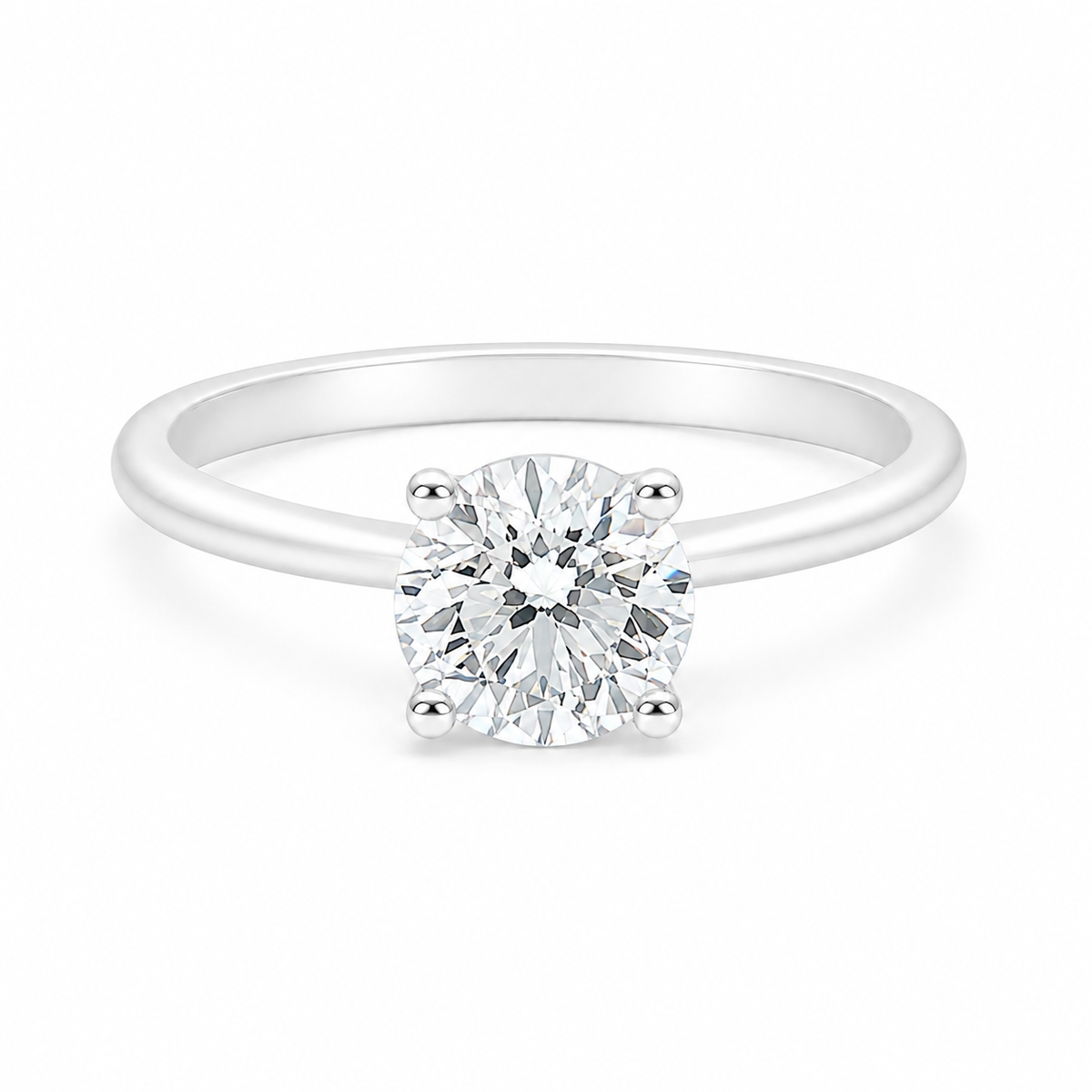 1.50CT Lab Diamond Solitaire Ring in 14K White Gold