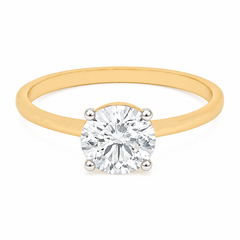 1.50TDW Lab Diamond Solitaire Ring in 14K Yellow Gold