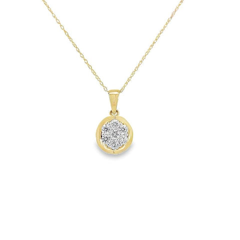 14K Yellow Gold 0.40TDW Lab Grown Diamond Pendant