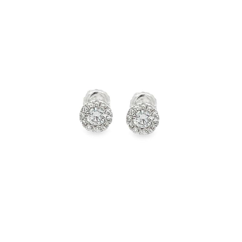 14K White Gold 1.00TDW Lab Grown Diamond Earring &amp; Pendant Set