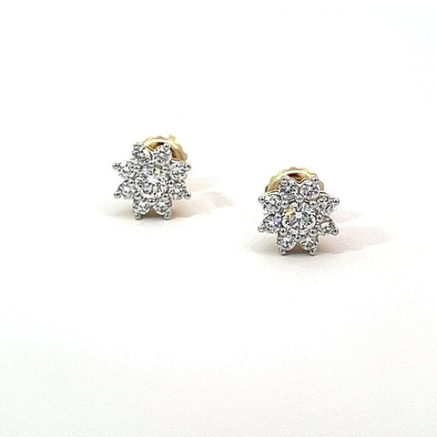 1.00TDW Lab Grown Diamond Earring & Pendant Set in 14K Yellow Gold