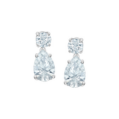 14K White Gold 3.78TDW Lab Grown Diamond Pear Earrings