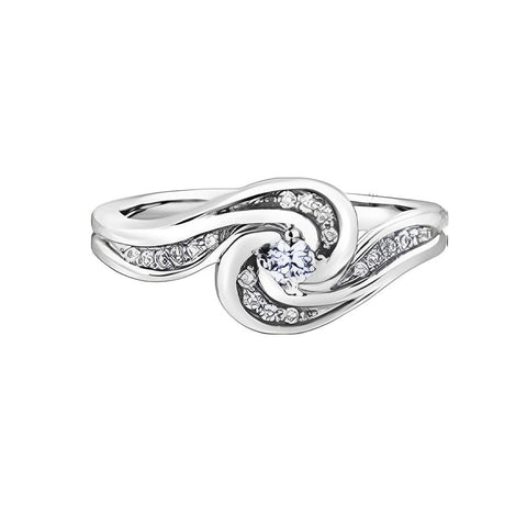 10K White Gold 0.15TDW Canadian Diamond Promise Ring