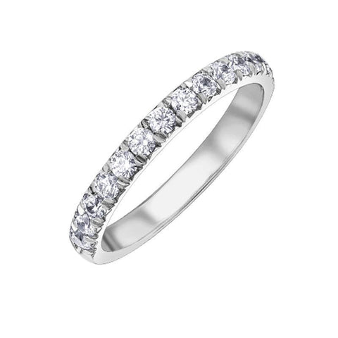 14K White Gold 0.50TDW Diamond Claw Set Wedding Band