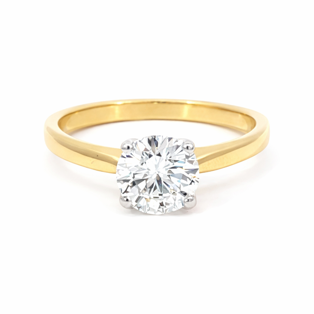 14K Yellow Gold 1.02CT Lab Grown Diamond Solitaire Ring