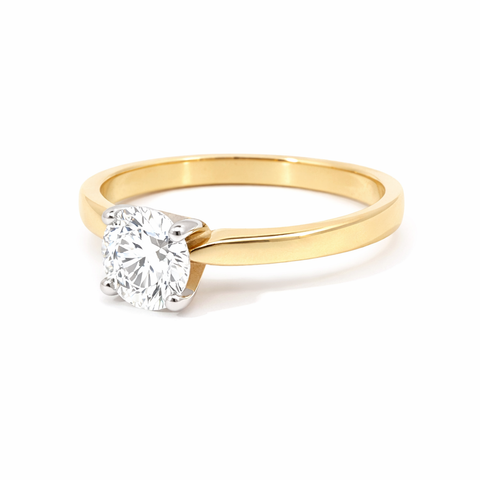 14K Yellow Gold 1.02CT Lab Grown Diamond Solitaire Ring