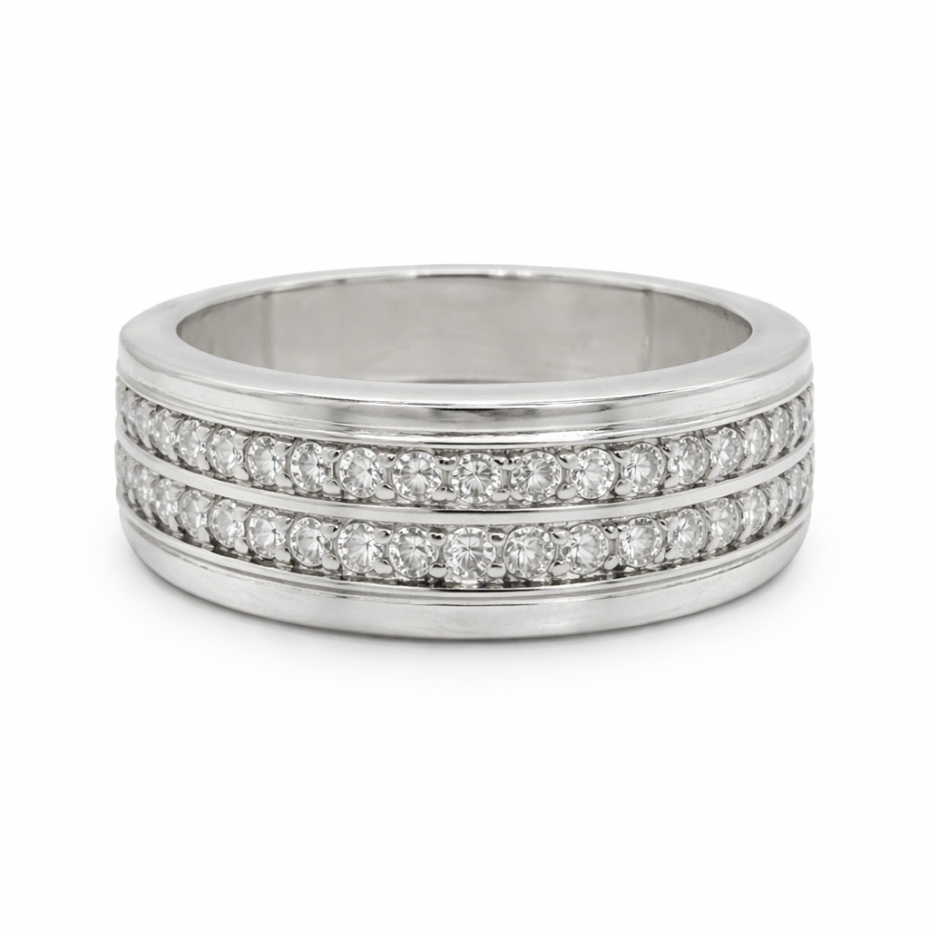 10K White Gold 0.38TDW Diamond Ladies Wedding Band
