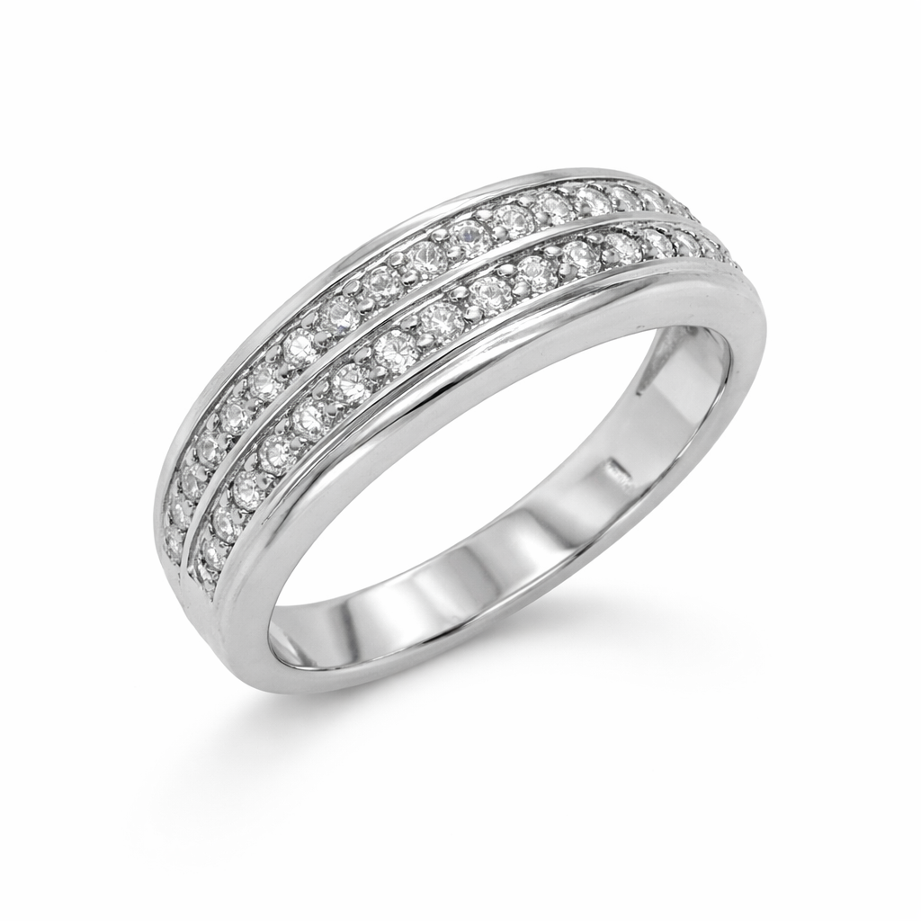 10K White Gold 0.38TDW Diamond Ladies Wedding Band