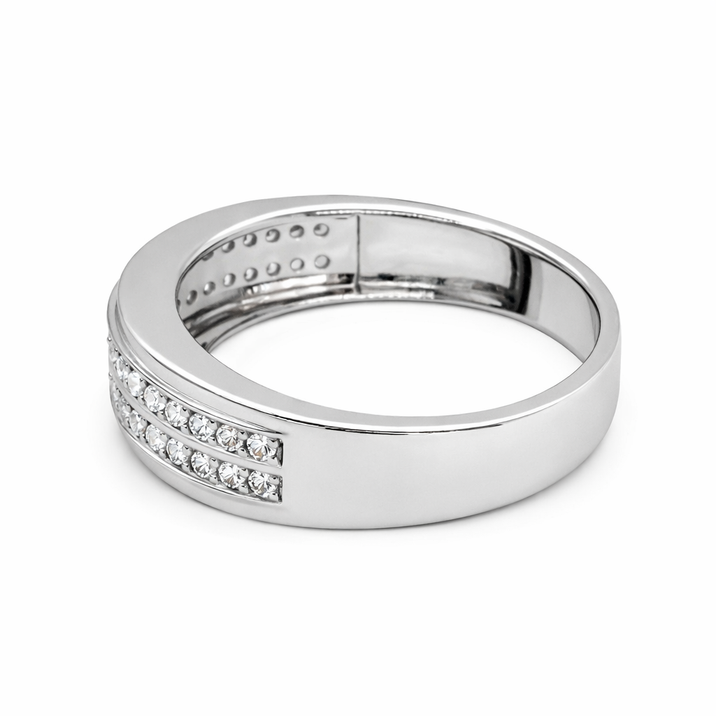 10K White Gold 0.38TDW Diamond Ladies Wedding Band