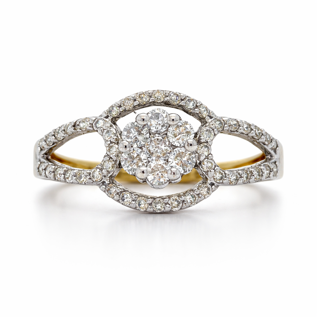 10K Yellow Gold 0.50CT Diamond Anniversary Ring