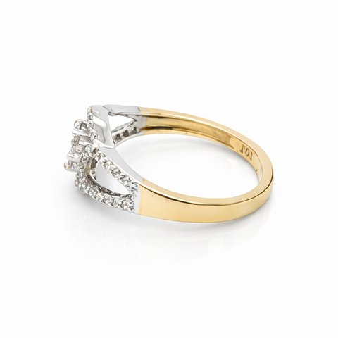 10K Yellow Gold 0.50CT Diamond Anniversary Ring
