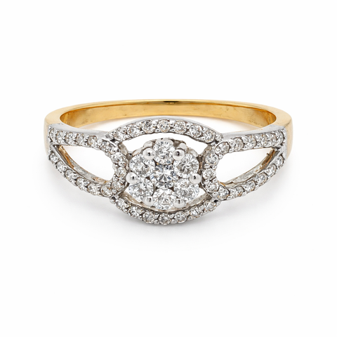 10K Yellow Gold 0.50CT Diamond Anniversary Ring