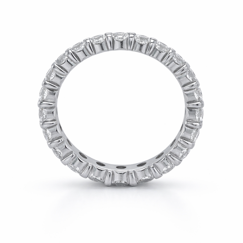 14K White Gold 2.00TDW Diamond Full Eternity Band