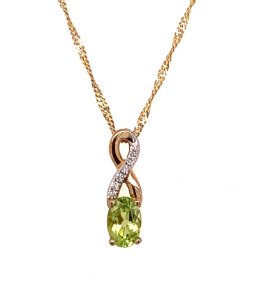August Birthstone Pendant With 0.03TDW Diamond Accent Set in 10K Yellow Gold