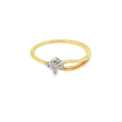 0.05 Carat Diamond Solitaire Ring In 10K Yellow Gold