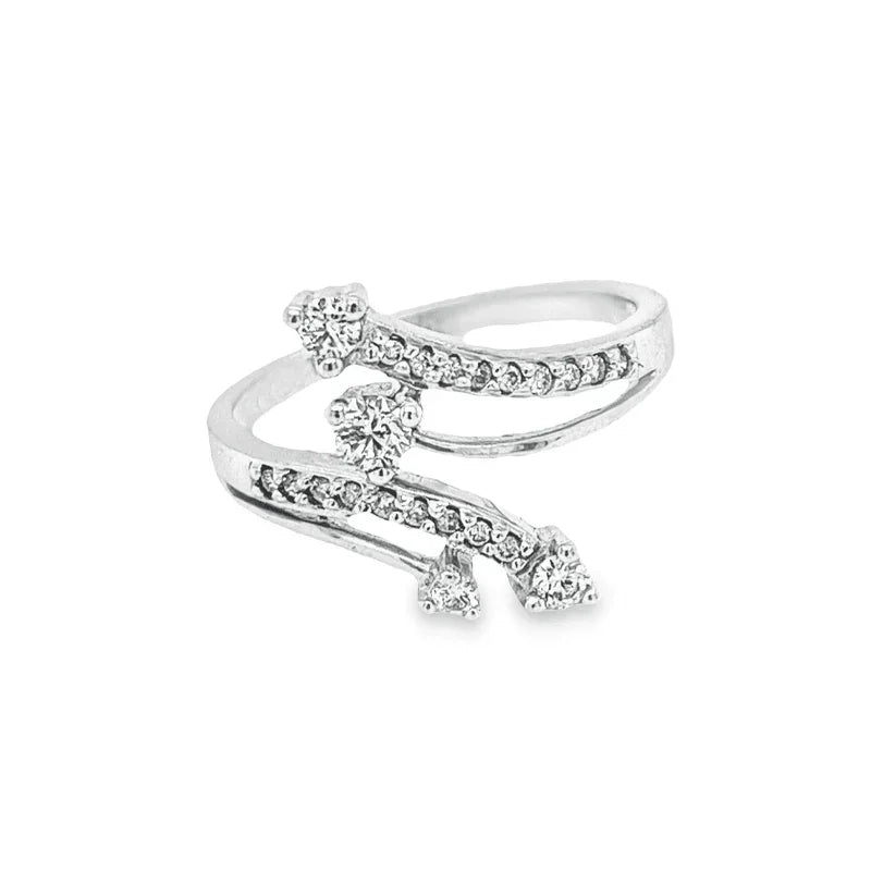 10K White Gold 0.35CT Diamond ladies Multi Ring