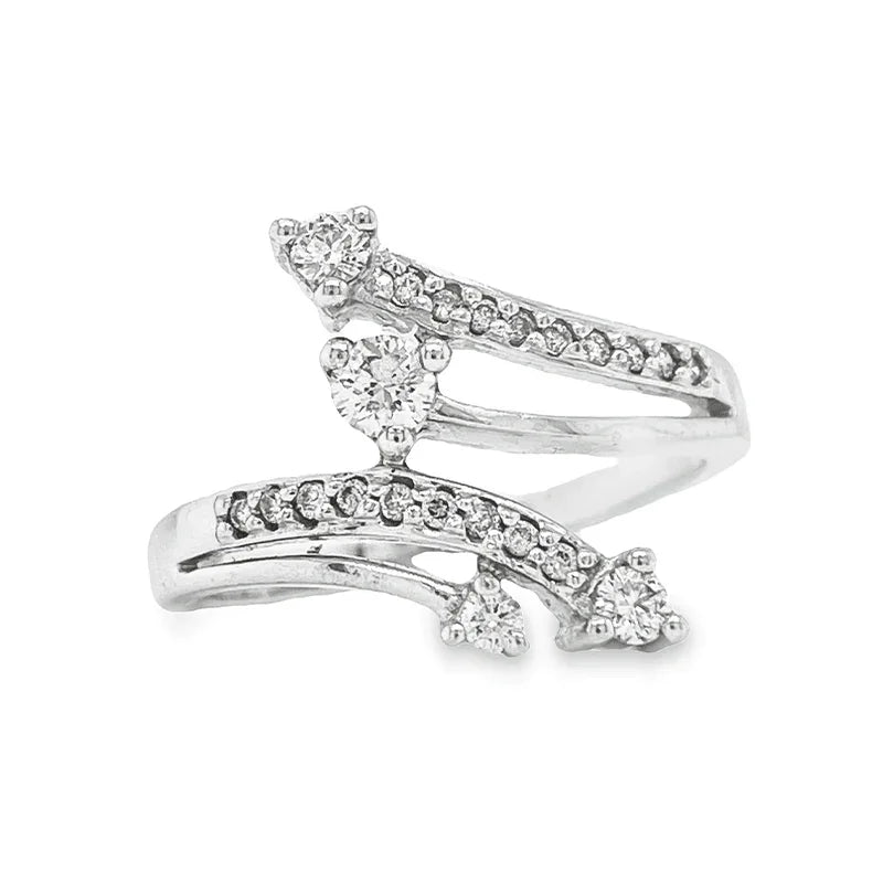 10K White Gold 0.35CT Diamond ladies Multi Ring