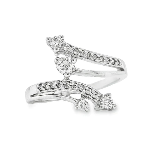 10K White Gold 0.35CT Diamond ladies Multi Ring