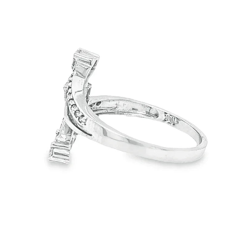 10K White Gold 0.35CT Diamond ladies Multi Ring