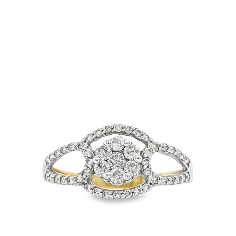 10K Yellow Gold 0.50CT Diamond Anniversary Ring