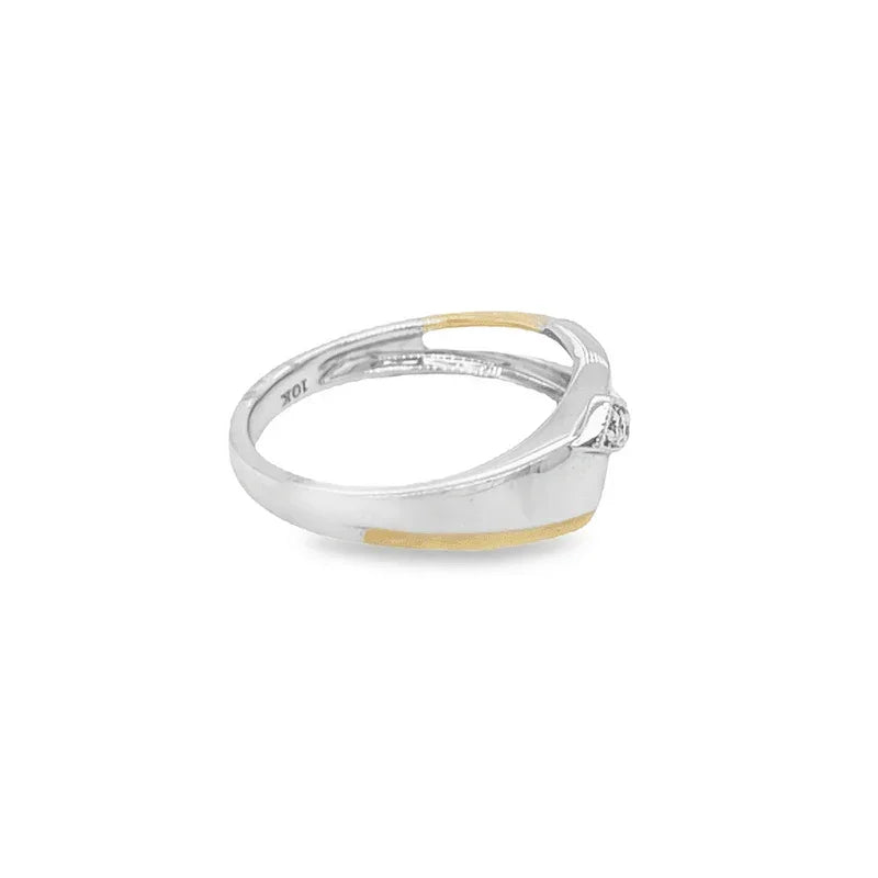 0.13 Ct TDW Diamond Special Anniversary Ring In 10K Yellow And White Gold