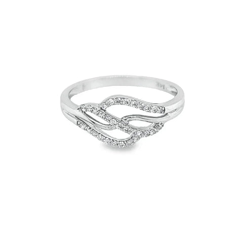 14K White Gold 0.15TDW Diamond Engagement Ring