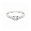0.20 TDW 10K White Gold Diamond Ring