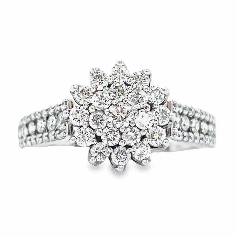1.00 Ct TDW Diamond 14K White Gold Bridal Ring
