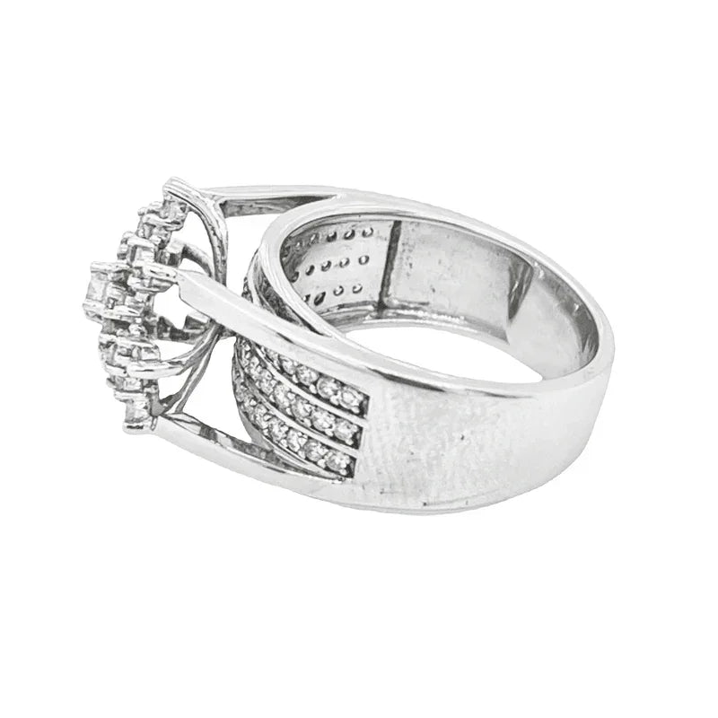 0.75 Ct TDW Diamond 10K White Gold Star Bright Special Ring