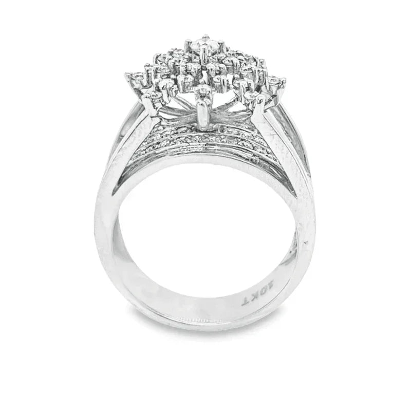 0.50 Ct TDW Diamond 10K White Gold Star Bright Special Ring