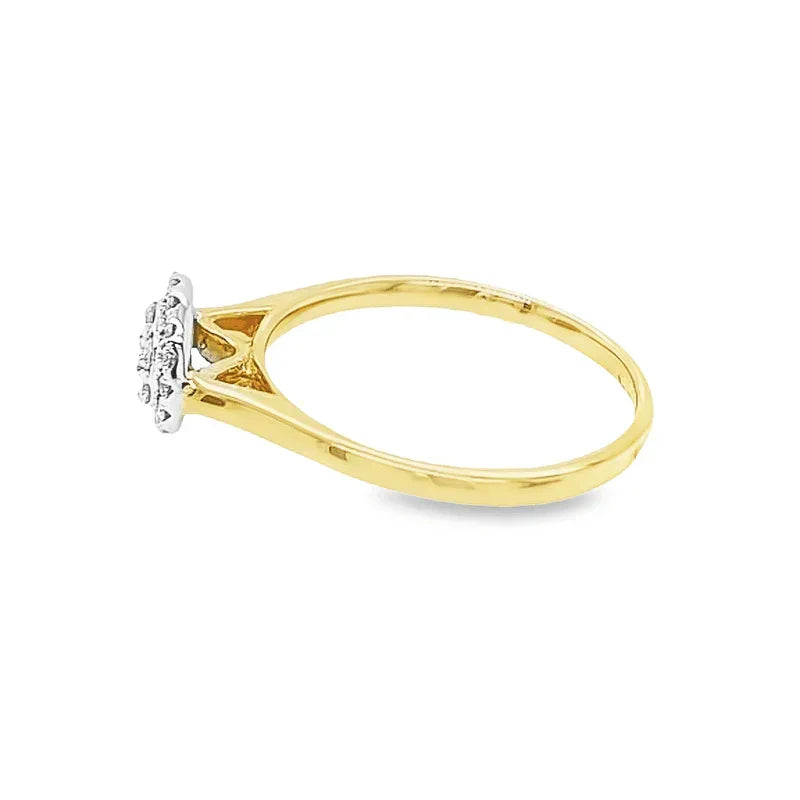 0.25 Carat Diamond Solitaire Promise Ring In 10K Yellow And White Gold