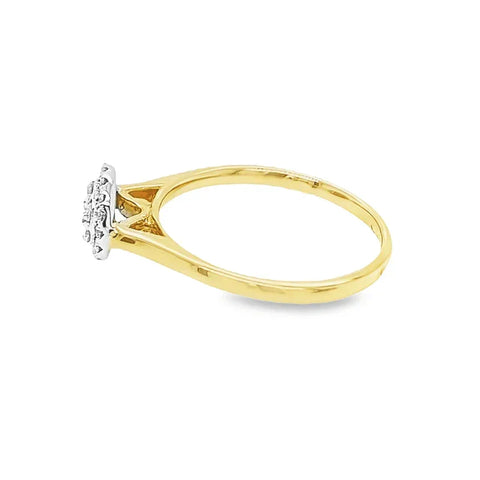 0.25 Carat Diamond Solitaire Promise Ring In 10K Yellow And White Gold