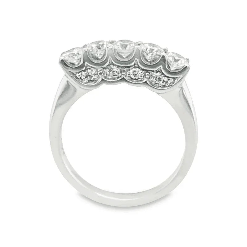 0.90 Ct TDW Diamond 14K White Gold Anniversary Band