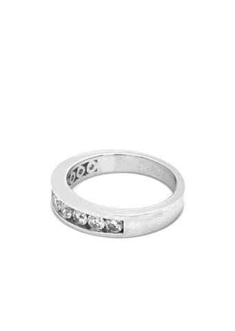 14K White Gold 1.00CT Ten Diamond Anniversary Band
