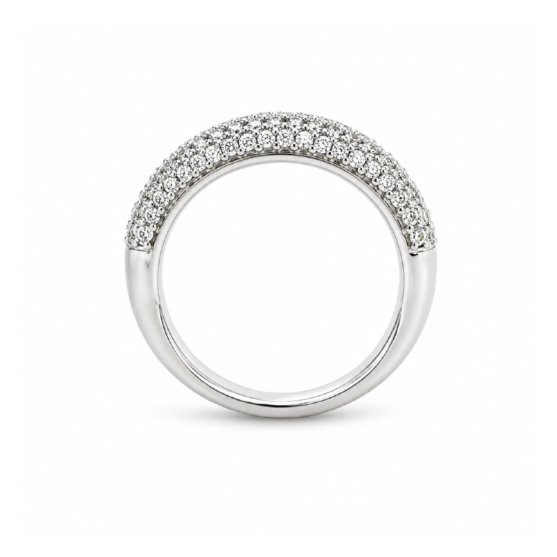 14K White Gold 0.85TDW Diamond Pave Band