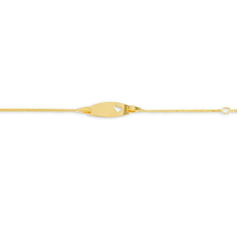 10K Yellow Gold Heart Baby Bracelet