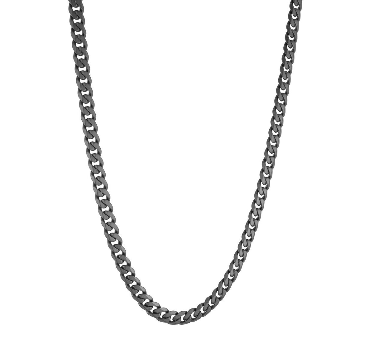 Gunmetal IP Matte Stainless Steel 4.6mm Curb 22" Chain