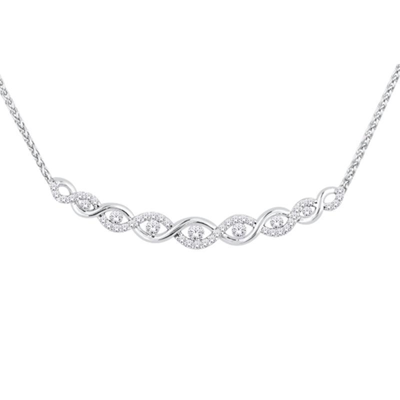 10K White Gold 0.50TDW Lab Grown Diamond Pendant
