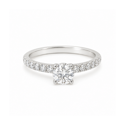 1.00TDW Diamond Engagement Ring in 14K White Gold