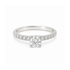 1.00TDW Diamond Engagement Ring in 14K White Gold