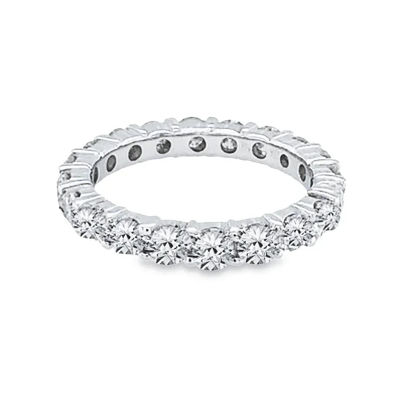 14K White Gold 2.00TDW Diamond Full Eternity Band