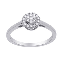 10K White Gold 0.15TDW Diamond Ring