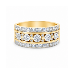 10K Yellow Gold 0.50TDW Diamond Wedding Band