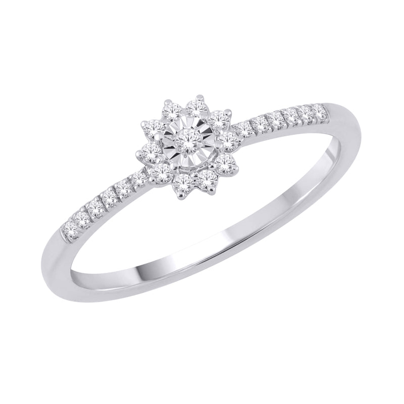 10K White Gold 0.15TDW Diamond Promise Ring