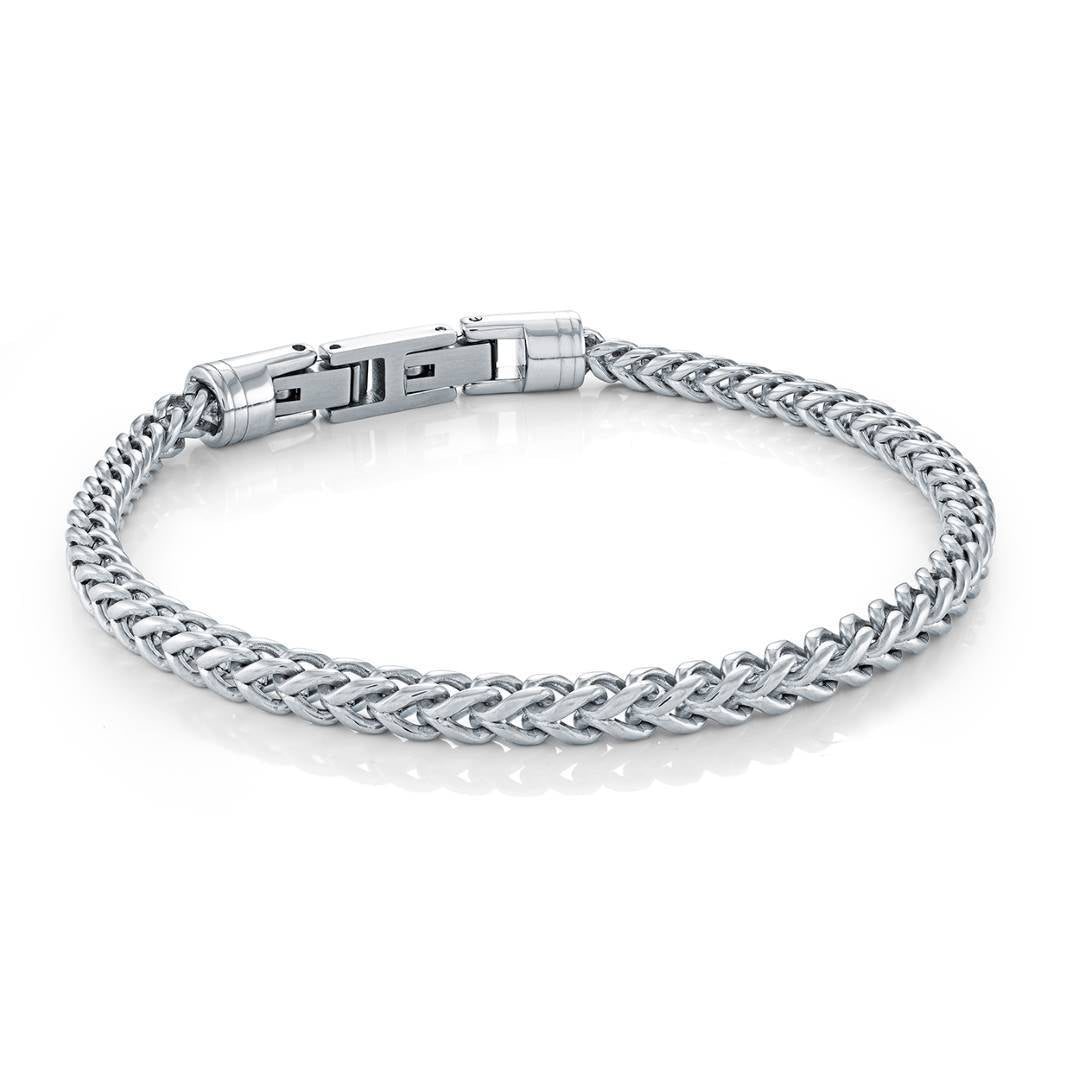 Stainless Steel Franco Bracelet – 4mm, Adjustable 7–8"