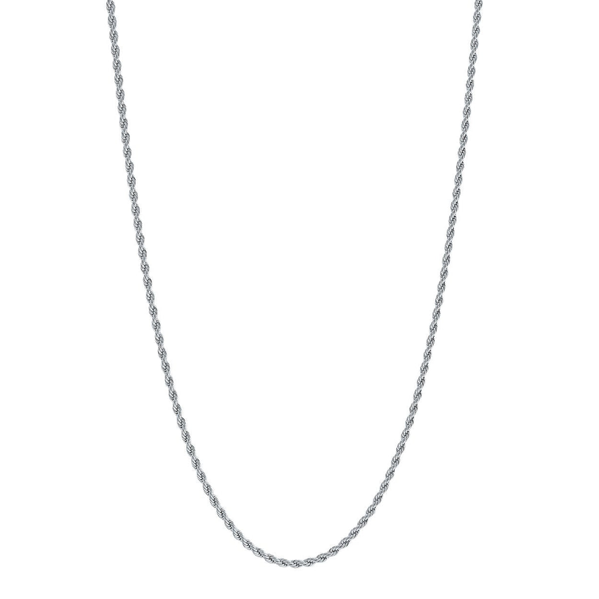 Stainless Steel Polished 2mm Rope 18" Chain